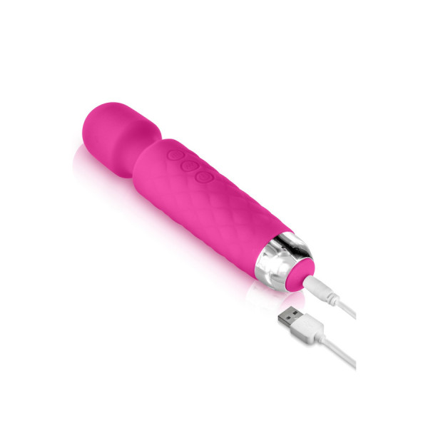Vibromasseur wand rose 20 vitesses USB 